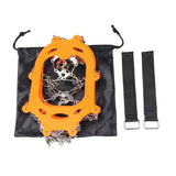 a black bag with a chain and a orange cara