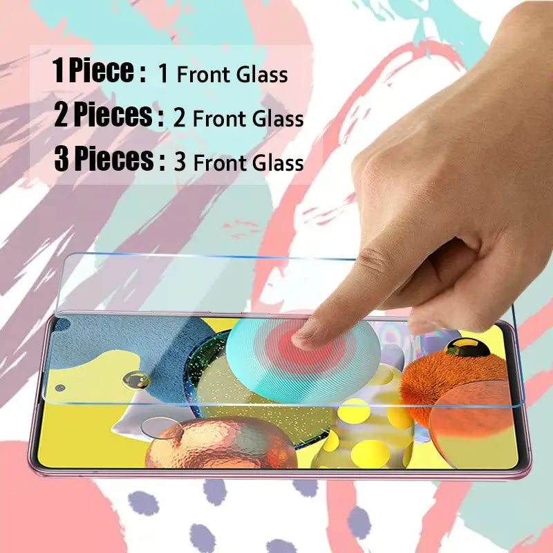 a hand touching a glass screen on a phone