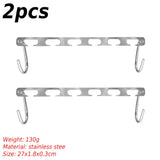 2 pcs stainless steel wall mounted hooks for clothes