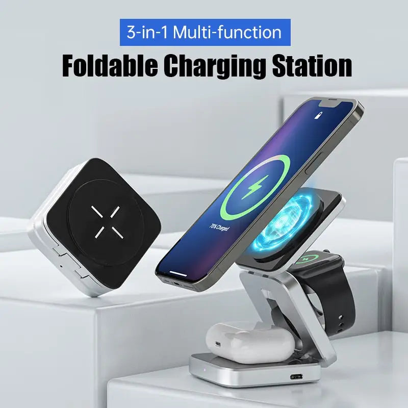 3 in 1 multifuction wireless charging station