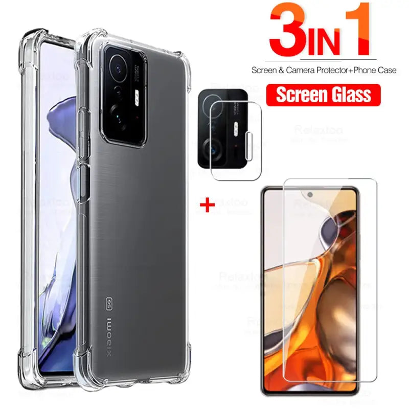 3 in 1 screen protector glass for iphone 11