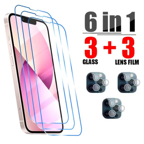 3 in 1 tempered screen protector for iphone 8