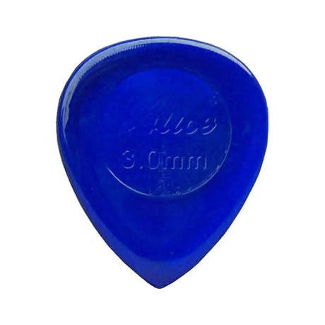 a blue guitar pick with the words’’’’’on it