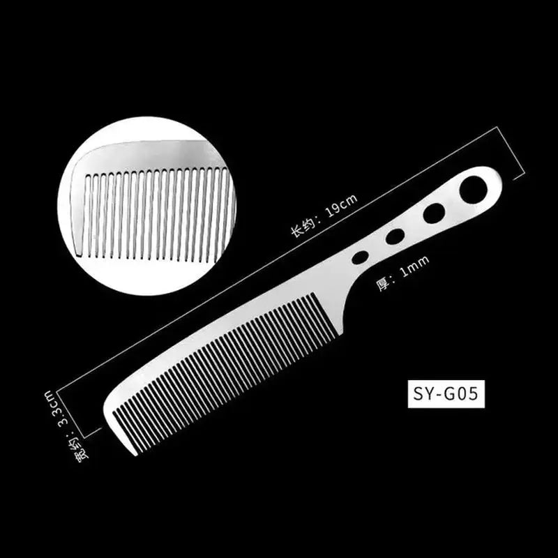 a close up of a comb and a comb with a measuring scale