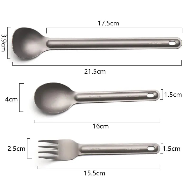 the dimensions of the spoon and fork