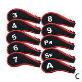 a set of six red and black wrist wraps