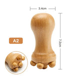 a close up of a wooden pepper mill with a measuring scale