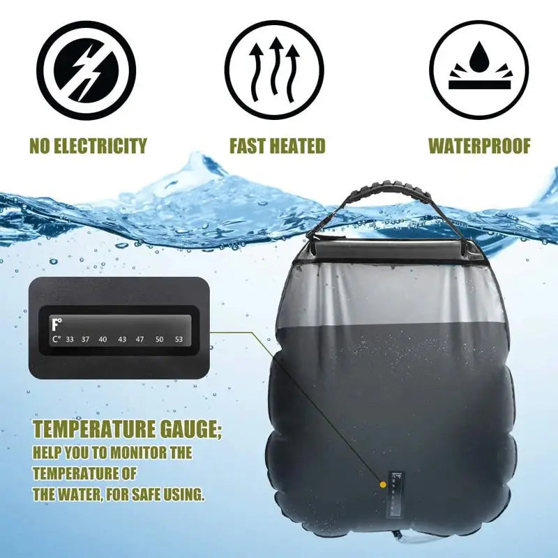 the waterproof backpack is designed to protect from the elements of the water