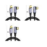 three different views of a usb cable with a yellow and black connector