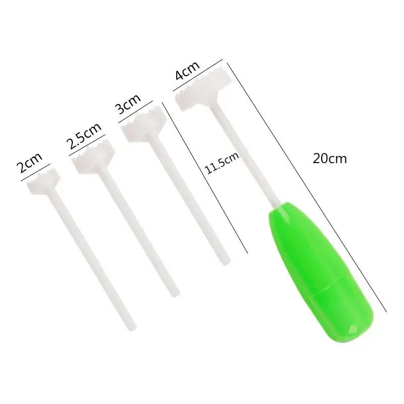 3 pcs green plastic nail tips for nail extensions