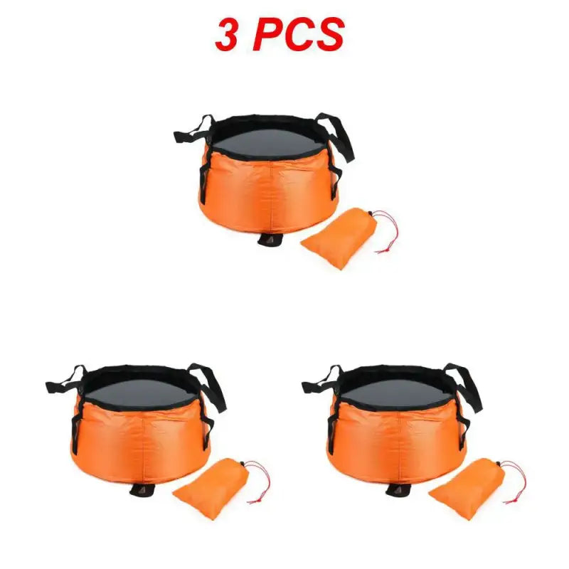 3 pcs orange waterproof buckets