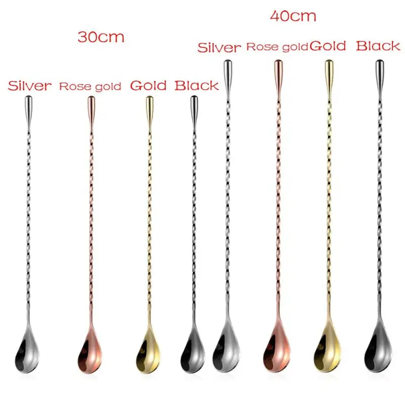 the four colors of the spoons are shown in the image