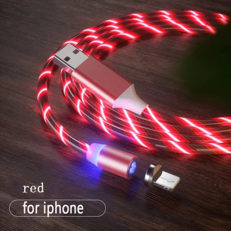 a close up of a red and white cable connected to a phone