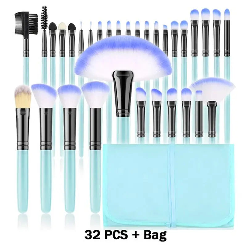 12 pcs makeup brush set with bag