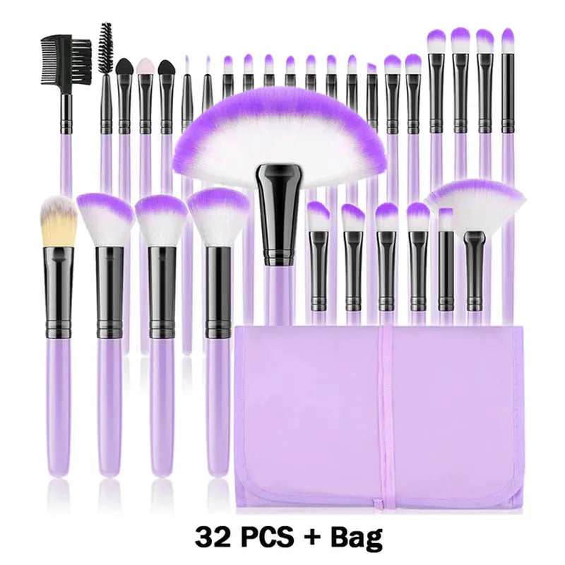 12 pcs makeup brush set with bag