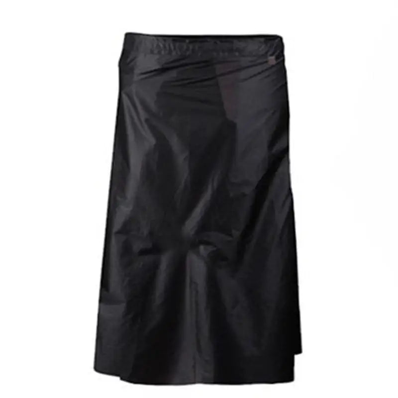 a black skirt with a zippered front and a side slit