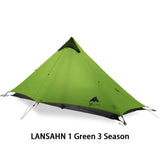 the north face tent with the text, lan green season