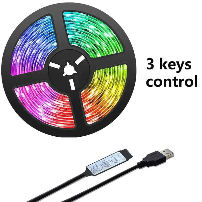 3m rgb led strip light with usb cable