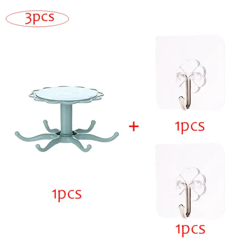 the three pieces of the table are shown in three different positions