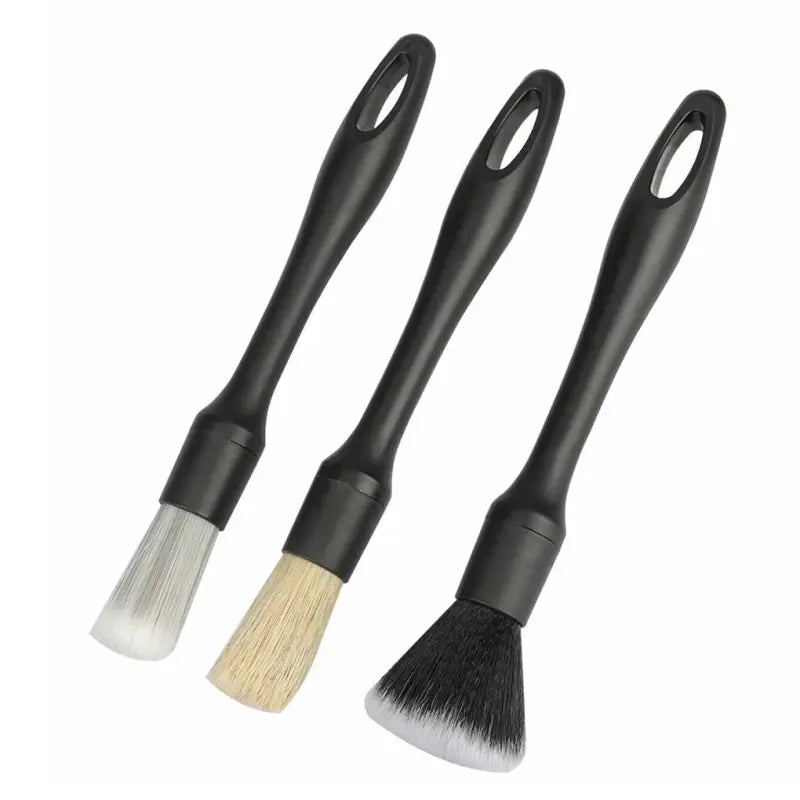 3 piece black paint brush set