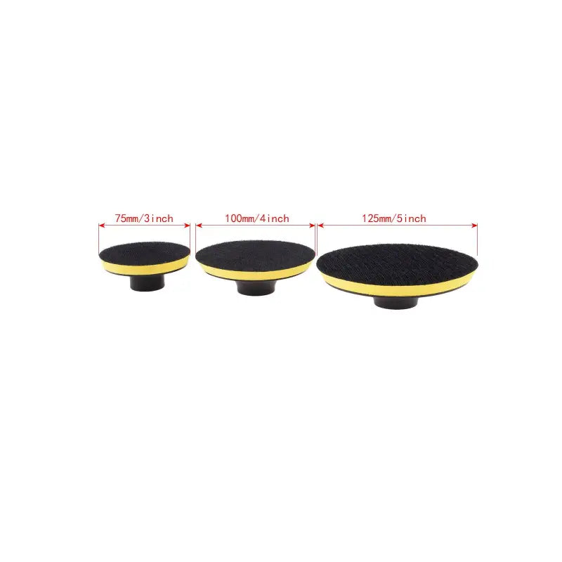 3 pcs black and yellow foam polishing pads for car detailing