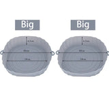two large and small plastic dishes with measurements for each of them