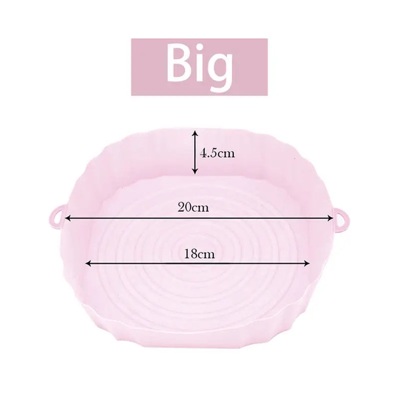 the pink ceramic bowl is shown with measurements