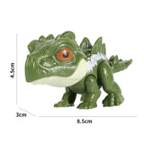 the dinosaur toy with a small green dinosaur figure