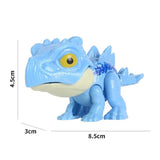 the dinosaur toy with light blue color