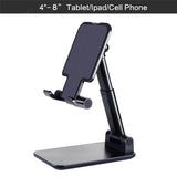 the adjustable phone stand with a black base