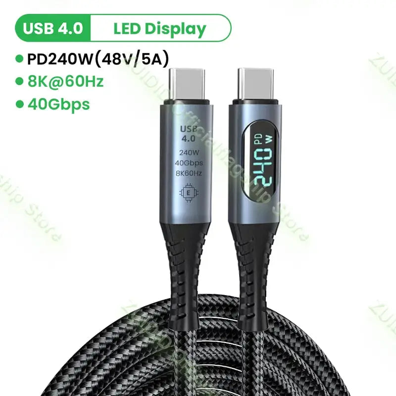 usb 4 0 led display cable