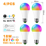 4 pack of 4w e270 led bulb with wifi and bluetooth