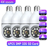 4 pack of 4x zoomable led bulb light bulbs with motion sensor