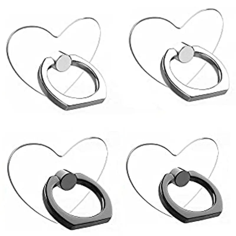 4 pack heart hoop earrings