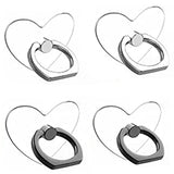 4 pack heart hoop earrings