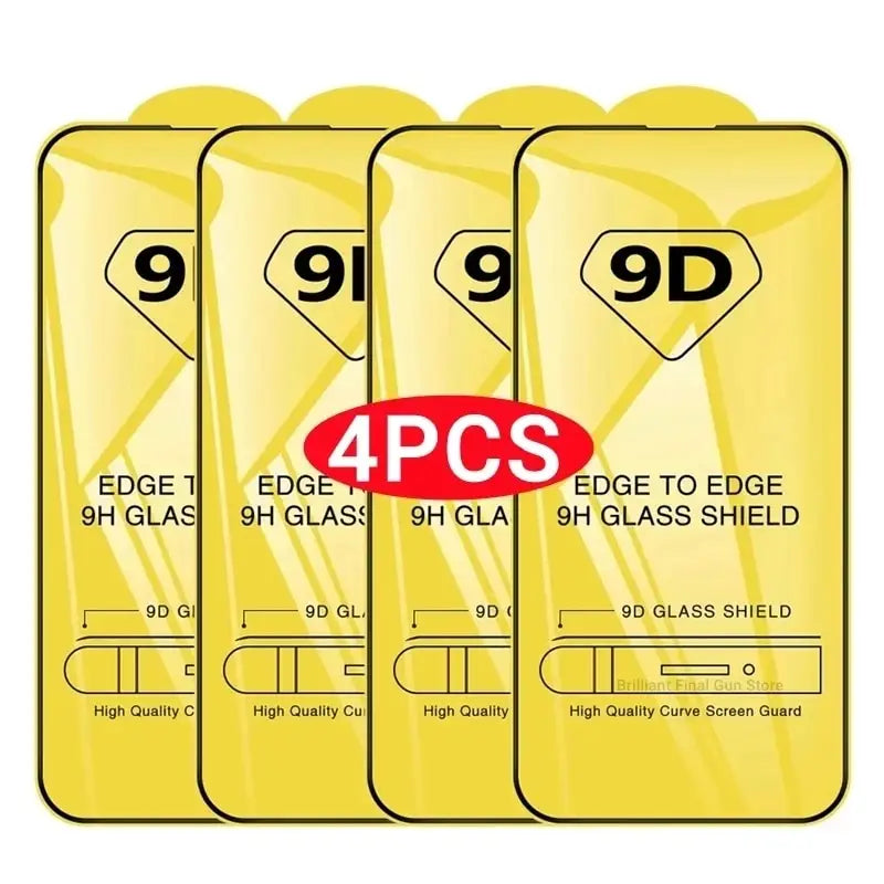 4x 4gb gold glass screen protector for samsung s9