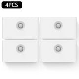 4 pcs white plastic square wall mounted switch box