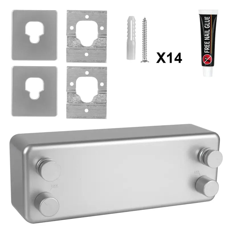 a set of stainless steel door latchs and latch latch
