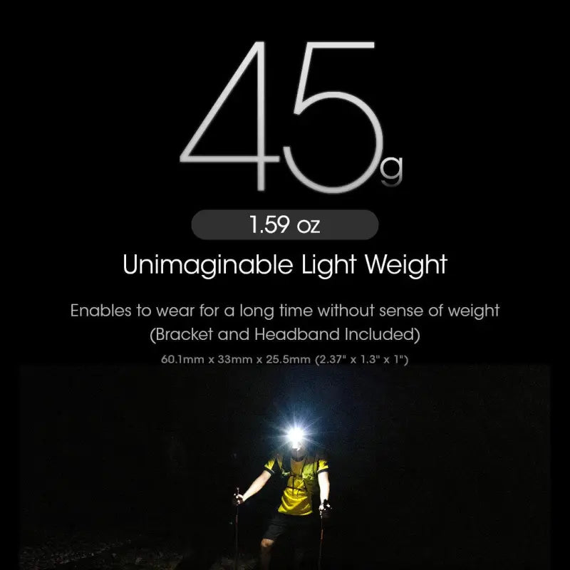 a man in a yellow vest is holding a flashlight