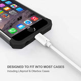 an iphone charging cable with the text, designed to fit into the case