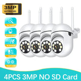 4pcs 3mp no sd card wireless ip camera with 4x zoom lens