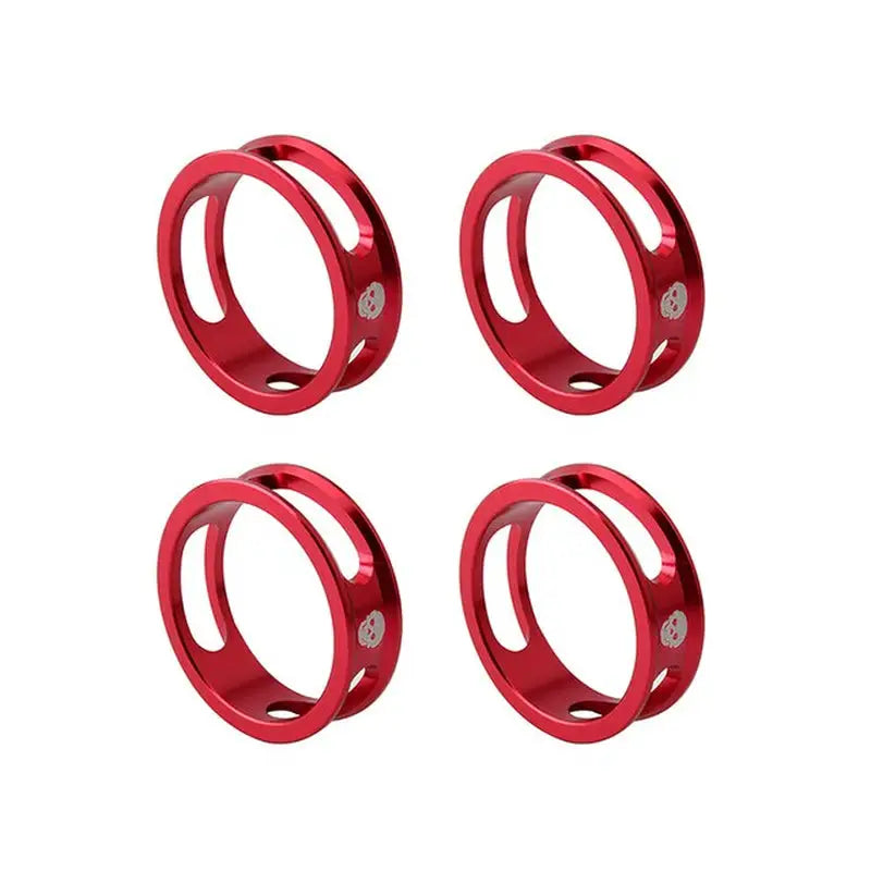 4 pcs red aluminum wheel hubs for harley