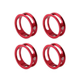 4 pcs red aluminum wheel hubs for harley