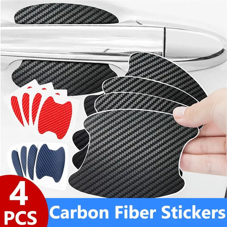 4pcs carbon fiber stickers for car door window bumper door bumper bumper cover