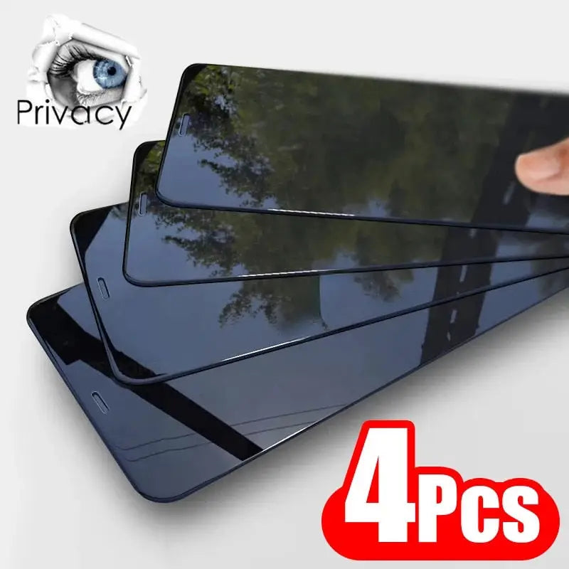 4pcs privacy glass screen protector for iphone x