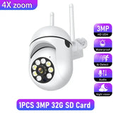 4x zoom wifi ip camera wireless ipp camera with 3mp ir - cut lens