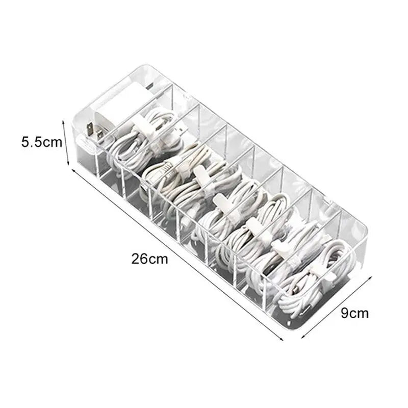 5 pcs clear plastic cable organizer