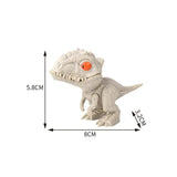 the dinosaur plush toy with a red eye