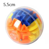 5cm plastic ball with colorful plastic cubes