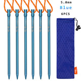 5 pcs blue metal ballpoint pens with pouch